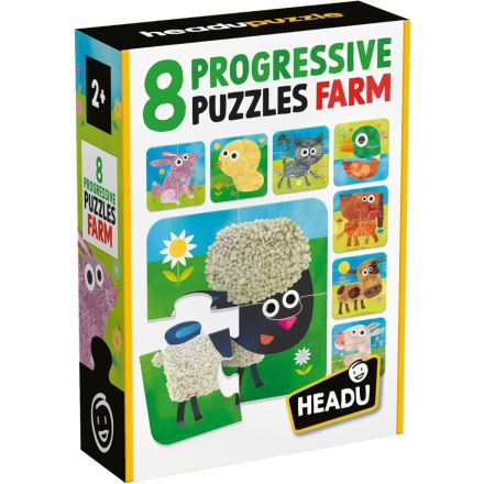 JEU 8 PUZZLE PROGRESSIF LA FERME POUR ENFANTS 2+