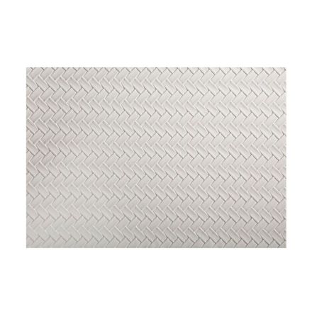 TOVAGLIETTA IN ECOPELLE 43X30 CM TRECCIA AVORIO