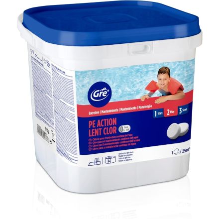 CLORO LENTO ZERO BORICO PASTIGLIE DA 250GR PER PISCINE - 5KG