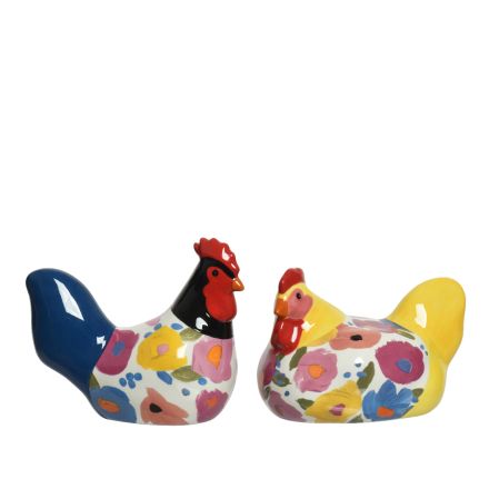 GALLINA MULTICOLOR 11X16X11CM ASSORTITA