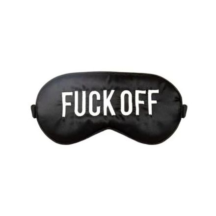 Mascherina per Dormire "FUCK OFF" Nera Fisura