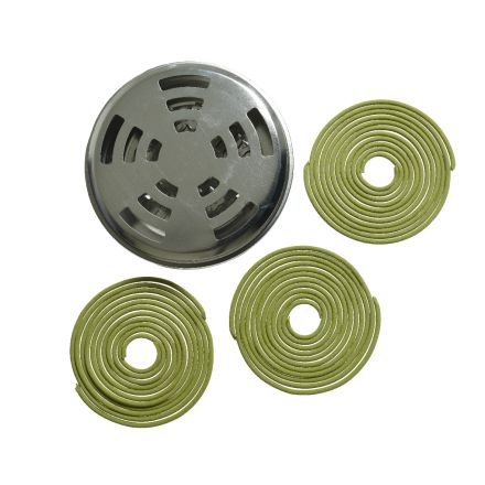 SPIRALE CITRONELLA 6PZ 11CM CON CONTENITORE IN METALLO