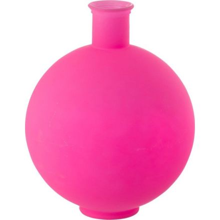 Vaso a sfera in vetro 34X34X44cm Rosa Neon / Fucsia