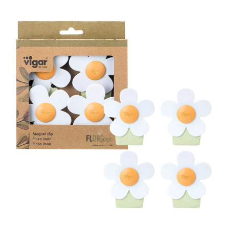 SET 4 PINZE MAGNETICHE "FLORGANIC"