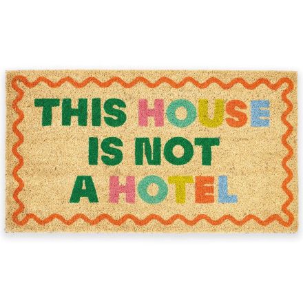 Fisura Zerbino “This house is not a hotel” 70x40 cm - naturale/multicolor
