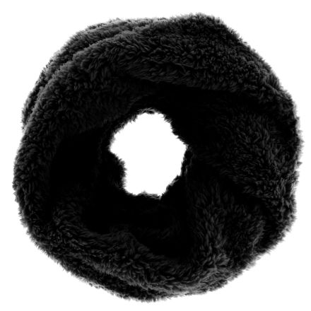 SCIARPA NONNIE NERA CON PELO