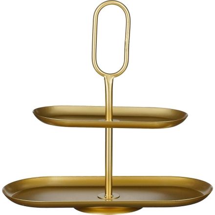 Mica Decorations Vassoio Rama 2 livelli 38 x 17 x 37 cm, oro