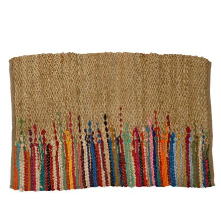 TAPPETO IN JUTA 90X60 MULTICOLOR