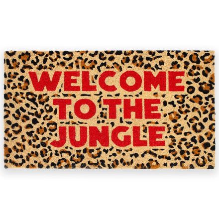 Fisura Zerbino “Welcome to the jungle” 70x40 cm, leopardato/rosso