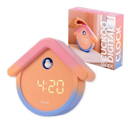 Fisura Orologio Sveglia Digitale a Cucù, 20 cm, Sfumato