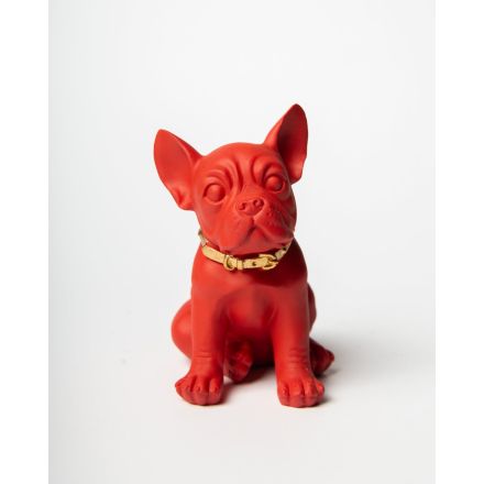BLOGO Statua Bulldog Ruggiero H12 cm Rosso