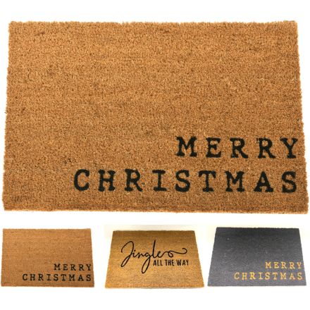 ZERBINO CON SCRITTE NATALIZIE CHRISTMAS 39X59CM ASSORTITO