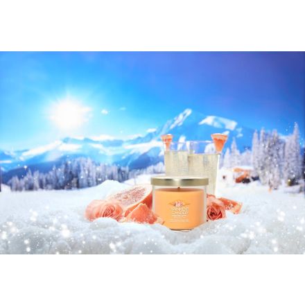 YANKEE CANDLE Candela Tumbler piccola in vetro Signature Slopeside Spritz