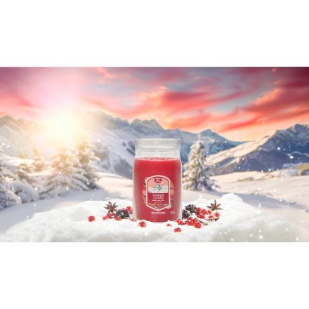YANKEE CANDLE Giara Grande in vetro Santa on Skis