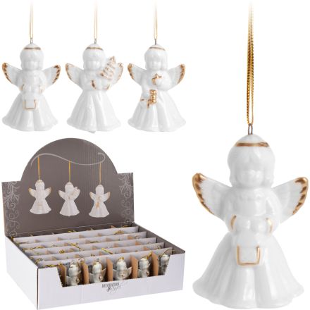 ANGEBOT 3 VERSCHIEDENE 6CM WEISSE ENGEL ANHÄNGER