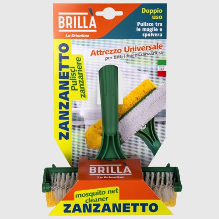 ATTREZZO PULISCI ZANZARIERE C/SPUGNA ZANZANETTO 16 CM