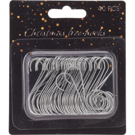 40 GANCI ARGENTO PER PALLINE DI NATALE