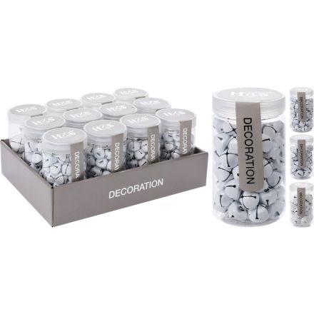 1 CONFEZIONE DI CAMPANELLE BIANCHE NATALIZIE 25/20/15MM ASSORTITE