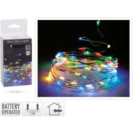 40 MICROLED MULTICOLOR A BATTERIA