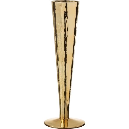 Bicchiere da Champagne Irregolare 7x7x23.5 cm Oro