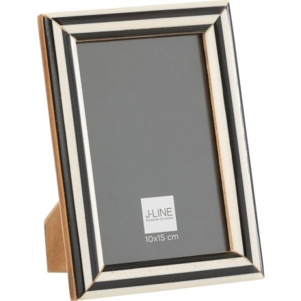 Portafoto 10x15 cm Legno Nero Bianco