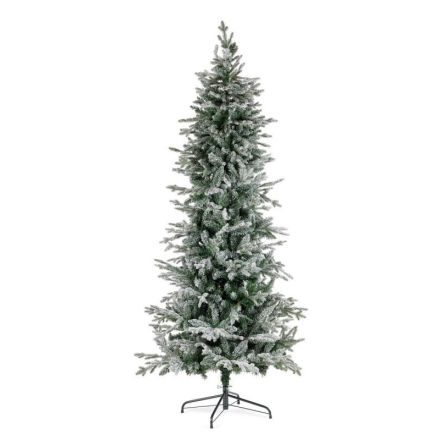 Albero di Natale Slim Cooper, 150 cm (D76 cm), Verde innevato – 492 rami
