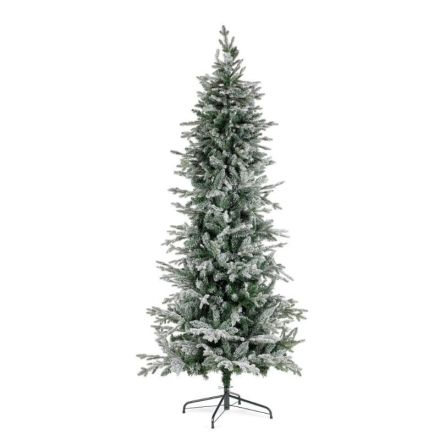 Albero di Natale Slim Cooper, 240 cm (D106 cm), Verde innevato – 2233 rami