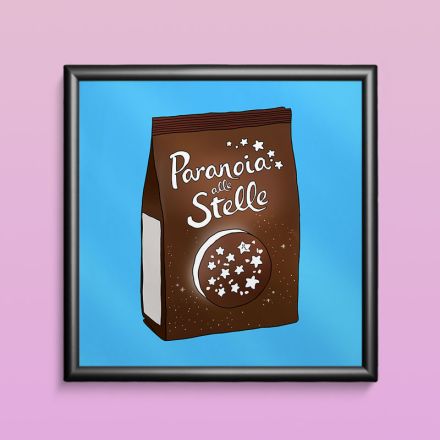 OFFERTA CORNICE E POSTER PARANOIA ALLE STELLE 20X20CM