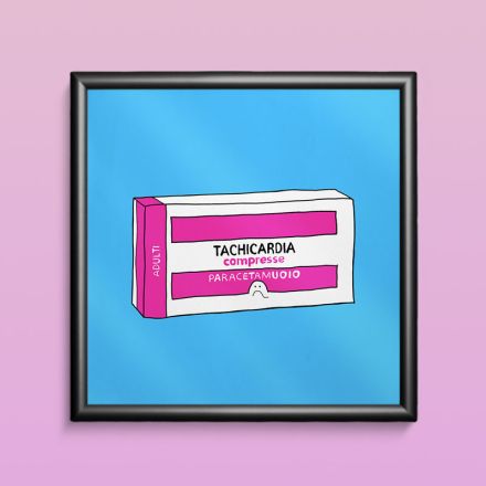 OFFERTA CORNICE E POSTER TACHICARDIA 20X20CM