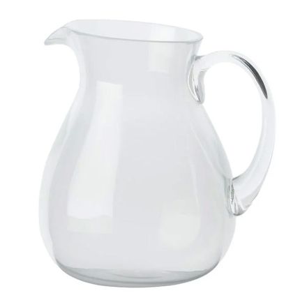 BROCCA CON MANICO PICCOLA IN VETRO 1LT BIANCO TRASPARENTE