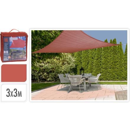 TELO VELA OMBREGGIANTE 3X3MT COLOR TERRACOTTA