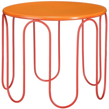 Mica Decorations Tavolino rotondo SunKissed, H32 x D38 cm, arancione