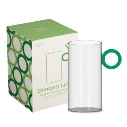 CARAFFA IN VETRO BOROSILICATO 1,2LT VERDE LINEA OLIMPIA