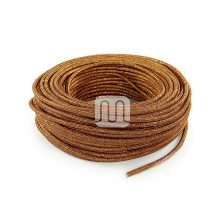 CAVO ELETTRICO TESSILE TONDO - LAME' RAME TO454 3MT