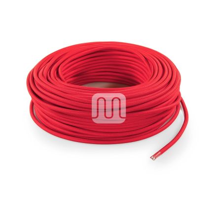 CAVO ELETTRICO TESSILE TONDO - ROSSO TO57 3MT