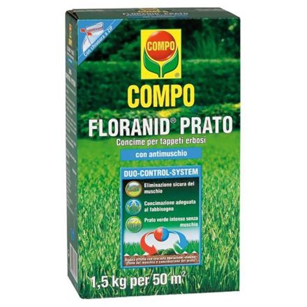 FLORANID PRATO RINVERDENTE 1,5KG CONCIME PER TAPPETI ERBOSI