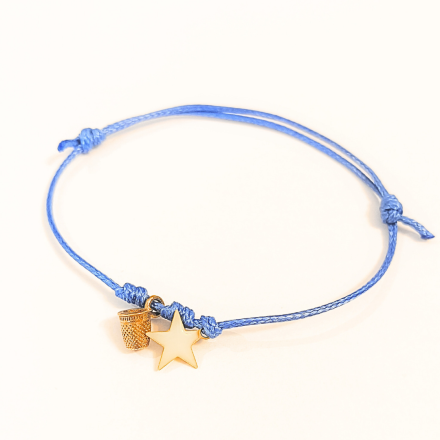 BRACELET ÉTOILE EN COTON AVEC THIM, COULEUR AU CHOIX