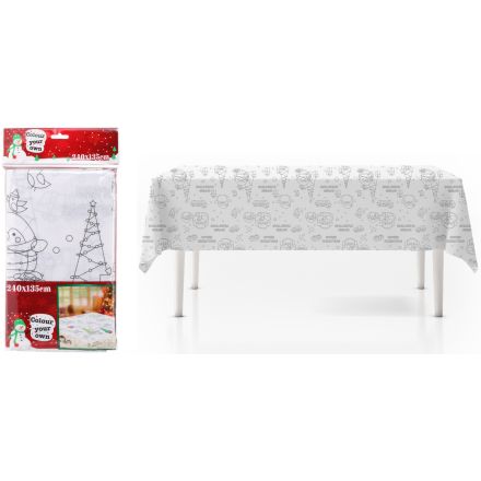 TOVAGLIA NATALIZIA COLORABILE 240X135CM