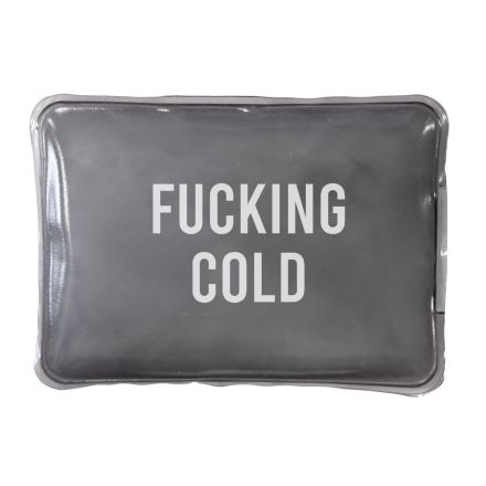 Fisura Scaldamani riutilizzabile “Fucking cold” 10x6,5 cm, 70 g - nero