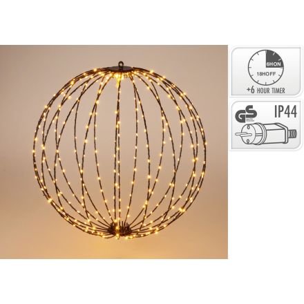 Sfera luminosa 240 LED, 40 cm, luce bianco caldo