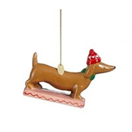 Pendente Cane 12x4x8,5 cm Marrone