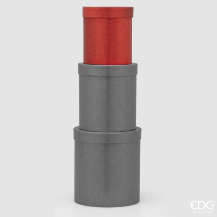 Scatola Tonda Glitter I Rosso