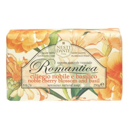 SAPONE VEGETALE ROMANTICA CILIEGIO NOBILE & BASILICO 250GR