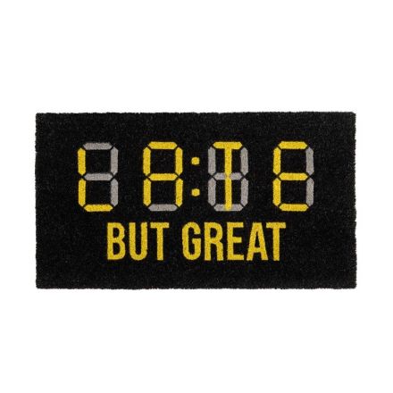 ZERBINO "LATE BUT GREAT" 40X70CM NERO