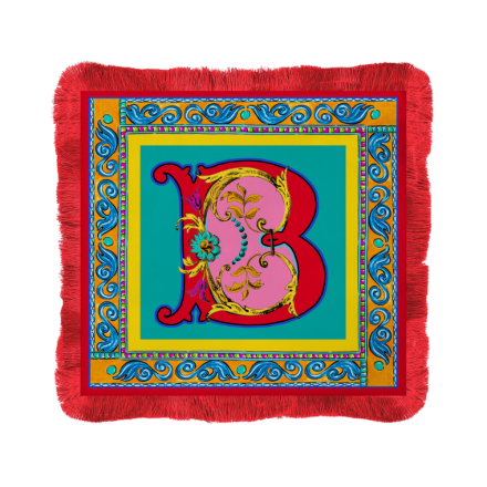 TOVAGLIETTA AMERICANA IN COTONE 38X38CM LETTERA B ORTIGIA