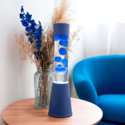 Fisura Lampada di Lava Monocromatica, 41,5 cm, Blu