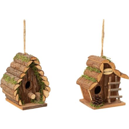 Casetta per Uccelli a Scala S 17x12x17 cm Modello Assortito