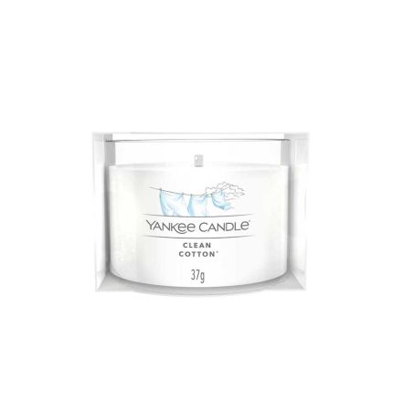 CANDELA PROFUMATA VOTIVE IN VETRO CLEAN COTTON