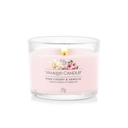 CANDELA PROFUMATA VOTIVE IN VETRO PINK CHERRY VANILLA