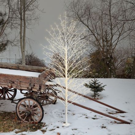 ALBERO RAMO TIGLIO BIANCO H200CM 1120 MICROLED BIANCO CALDO
